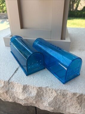 Humane Catch & Release Mouse Traps - set of 2; Blue
